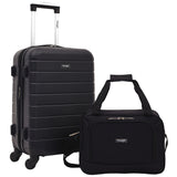 Wrangler El Dorado 2-Pc Expandable Rolling Carry-On Set w/ 3-In-1 Cup Holder (Available in 3 Colors)