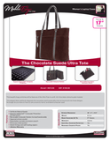 Suede 14.1" Ultrabook or 15" MacBook Ultra Tote - Chocolate