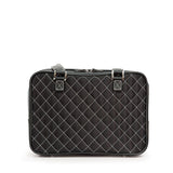 Monaco Handbag – Quilted Black / White
