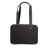 Monaco Handbag – Quilted Black / White