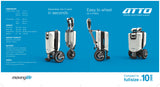 Portable ATTO mobility scooter splits in two for easy travel & transport