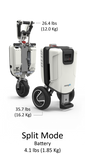 Portable ATTO mobility scooter splits in two for easy travel & transport