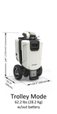 Portable ATTO mobility scooter splits in two for easy travel & transport