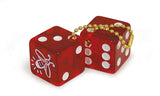 Two Red dice attachment for 15.4" Maddie Powers Pulp Fiction Messenger Bag.