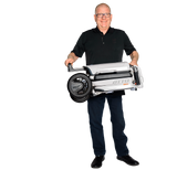 Portable ATTO mobility scooter splits in two for easy travel & transport