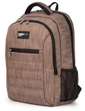 A wheat 1680D Nylon 16" SmartPack Backpack w/ Fleece Lined Pouch for a Tablet, Ergonomic Ventilated Back Panel, Padded Shoulder Straps & Carry Handle & Exterior Mesh Water-Bottle Pockets