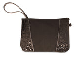 An extra matching clutch purse for the 16"-17" Checkpoint Friendly ScanFast Backpack w/ Faux crocodile accents.