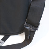 A black and blue 16"-17" Sumo Messenger Bag w/ pockets, adjustable computer compartment for up to 16" PC or 17” MacBook Pro. Corduroy-lined adjustable computer compartment fits up to 17” laptops Interior pockets, Front & rear exterior hidden zipper pockets, 2 under flap pockets.