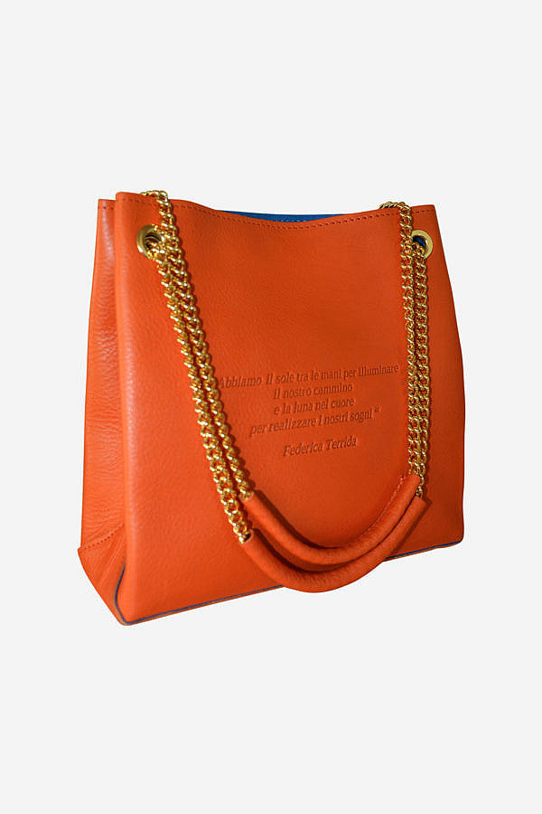Italian Leather Hand Bag | Travel: Form + Function Arancio (Orange)