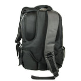 Back view of 16" Graphite SmartPack laptop Backpack w/ padded, ventilated back panel & shoulder straps.