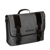 A 17.3" Graphite Messenger bag w/ Padded Computer Compartment, Removable ID Holder, Custom Molded Fasteners, Padded Back Panel, Full-Size Back Pocket, Padded Shoulder Strap