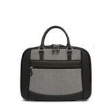A 16" ScanFast Herringbone Element Briefcase w/ black trim, Trolley strap for use with rolling luggage, Padded Computer Section, Padded Tablet Section, Separate Zippered Workstation, File Sections & Padded Shoulder Strap