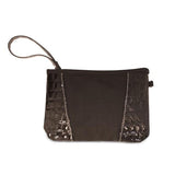 A black faux croc Removable Accessories/Cosmetics Pouch for the 16"-17" ScanFast Onyx Checkpoint Friendly Briefcase.