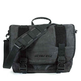 An ash 14"-15" ECO Chromebook / Ultrabook Messenger w/ Padded Computer Compartment,  Integrated iPad/Tablet Pocket, & Padded, Removable Shoulder Strap