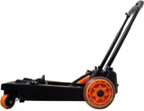 This is a Travelmate Deluxe universal Infant/Toddler travel stroller with a seat adaptor with a strap for Infant Seats. It has smooth 6" rear polyurethane razor wheels and swivel wheels in the front. It also has a hands free foot brake feature.