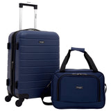 Wrangler El Dorado 2-Pc Expandable Rolling Carry-On Set w/ 3-In-1 Cup Holder (Available in 3 Colors)