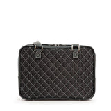 Monaco Handbag – Quilted Black / White