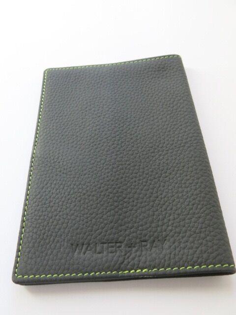 Leather Passport Holder - Elephant Grey