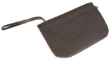 A black detachable cosmetics clutch for the women's 17.3" Geneva MicroFiber Women's Briefcase.